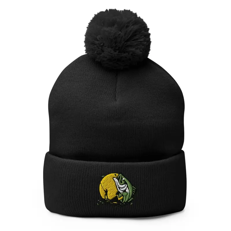 Quaity Catch fishing co. pom pom beanie 